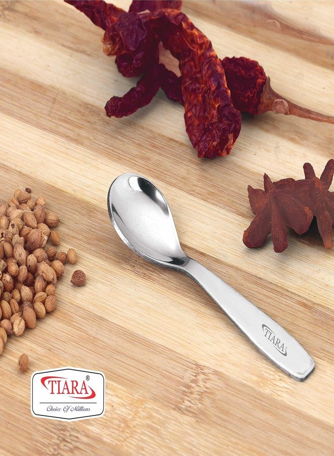 TIARA 12Pc Masala Spoon Heavy Guage Stainless Steel Small Spoon Mini Spoon for Masala Containers Spoon Set for Home/Kitchen Length 8cm (12Pc) - Image 5